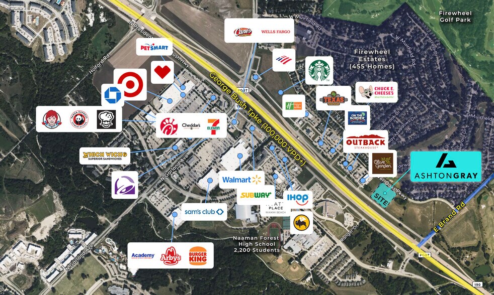 President George Bush Hwy, Garland, TX à louer - Aérien - Image 2 de 3