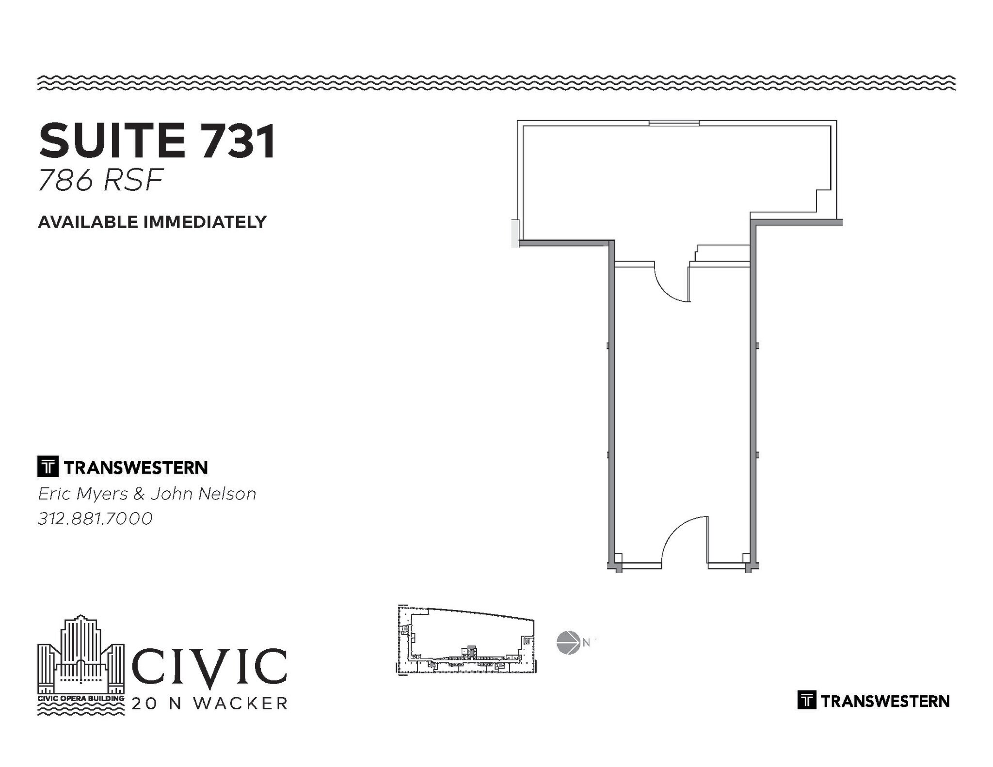 20 N Wacker Dr, Chicago, IL à louer Plan d’étage- Image 1 de 1