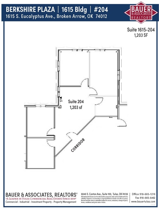 1615 S Eucalyptus Ave, Broken Arrow, OK à louer Plan d’étage- Image 1 de 1