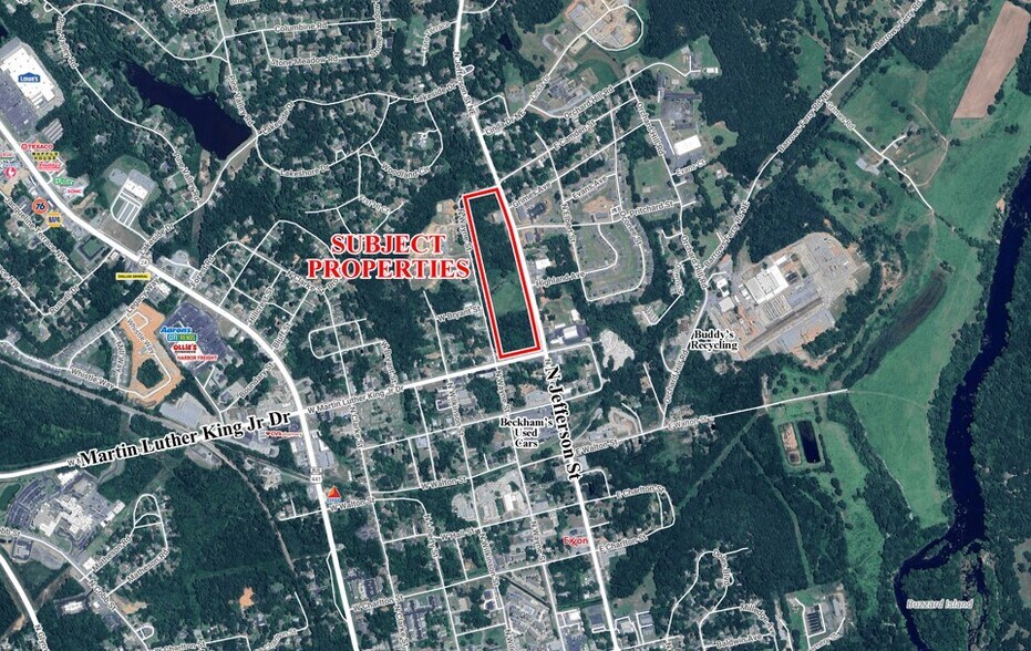 1000 & 1100 N Jefferson St NE, Milledgeville, GA à vendre - Aérien - Image 2 de 3