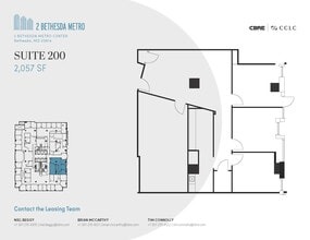 2 Bethesda Metro Ctr, Bethesda, MD à louer Plan d’étage- Image 2 de 2