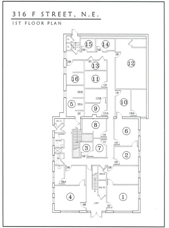 316 F St NE, Washington, DC à louer Plan d’étage- Image 1 de 1