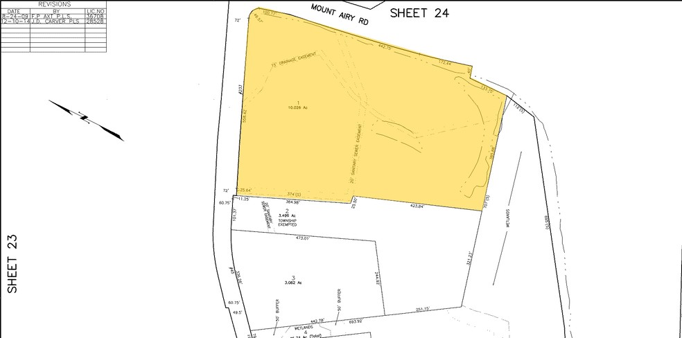 233 Mount Airy Rd, Basking Ridge, NJ à louer - Plan cadastral - Image 2 de 2