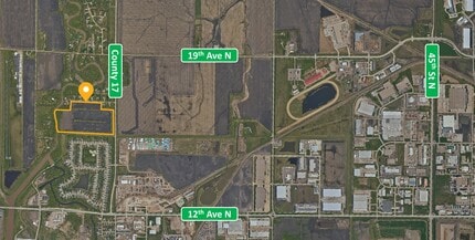 Rural County 17, West Fargo, ND - AERIAL  map view