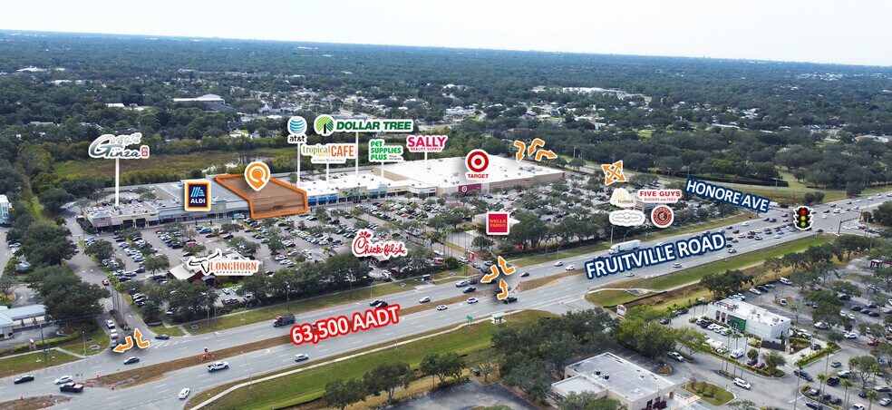 5356-5446 Fruitville Rd, Sarasota, FL à louer - Photo du bâtiment - Image 1 de 2