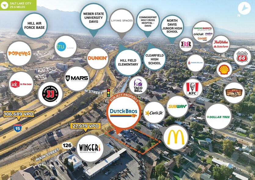 729 N Main St, Clearfield, UT à vendre - Aérien - Image 3 de 4