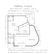 211-381 E Chilton Dr, Chandler, AZ à louer Plan d’étage- Image 1 de 1