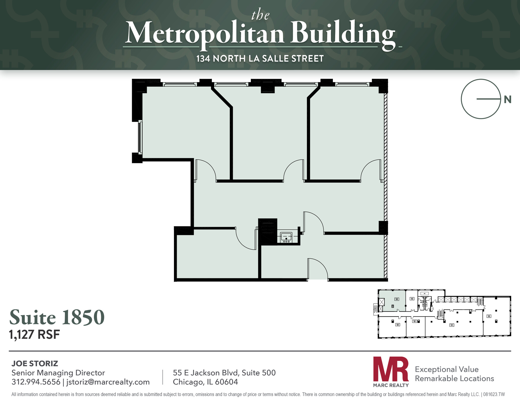 134 N LaSalle St, Chicago, IL for lease Floor Plan- Image 1 of 5