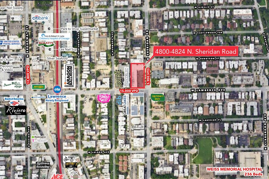 4800-4824 N Sheridan Rd, Chicago, IL for lease - Building Photo - Image 2 of 3