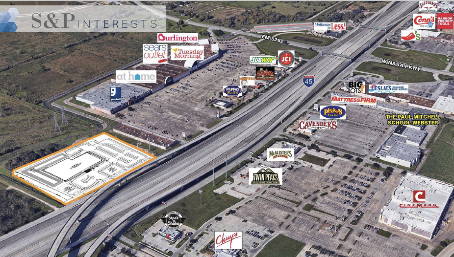 Gulf Freeway, Webster, TX for lease - Aerial - Image 1 of 2