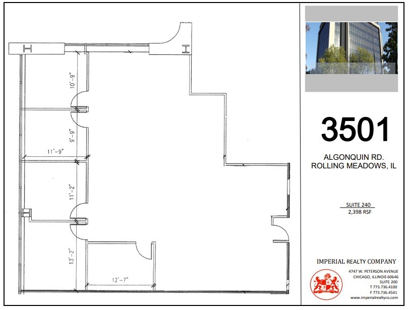 3501 Algonquin Rd, Rolling Meadows, IL à louer Plan d’étage- Image 1 de 8