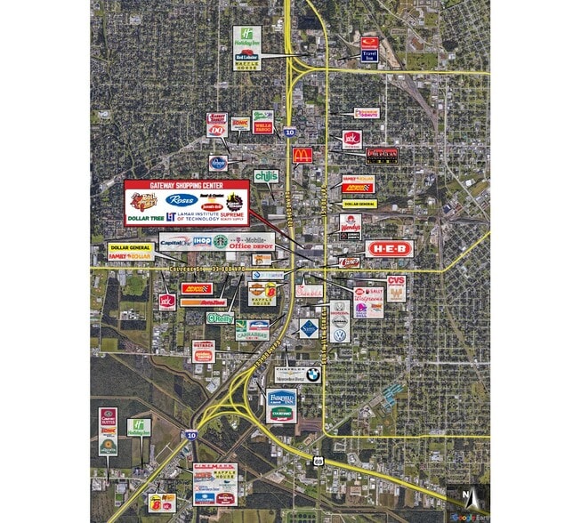 126-190 Gateway, Beaumont, TX à louer - Photo du bâtiment - Image 2 de 11