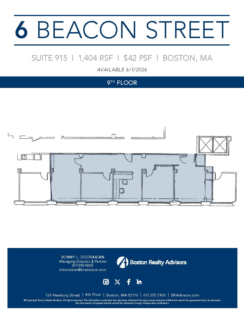 6 Beacon St, Boston, MA for lease Floor Plan- Image 1 of 1