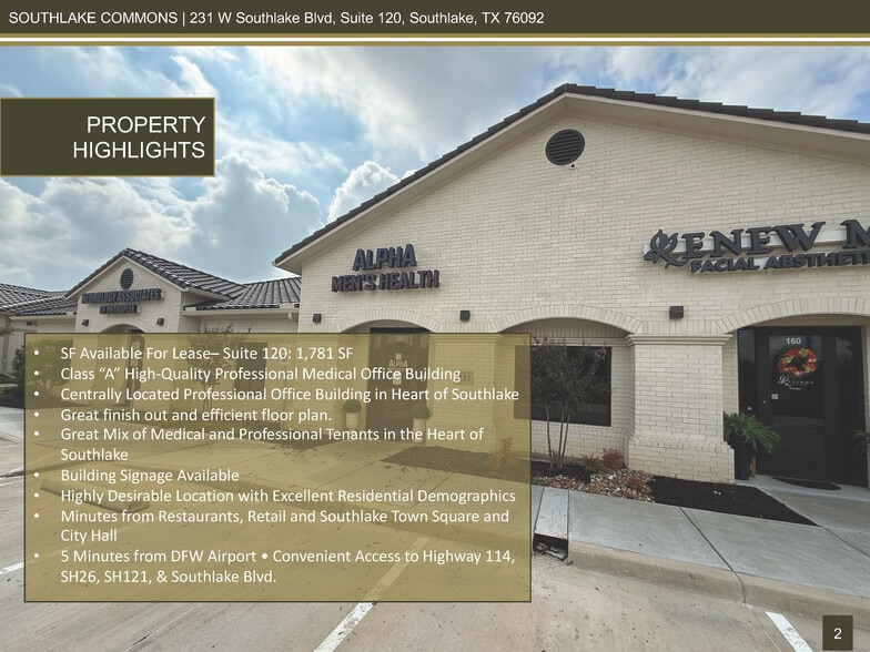 231 W Southlake Blvd, Southlake, TX for lease - Building Photo - Image 2 of 20