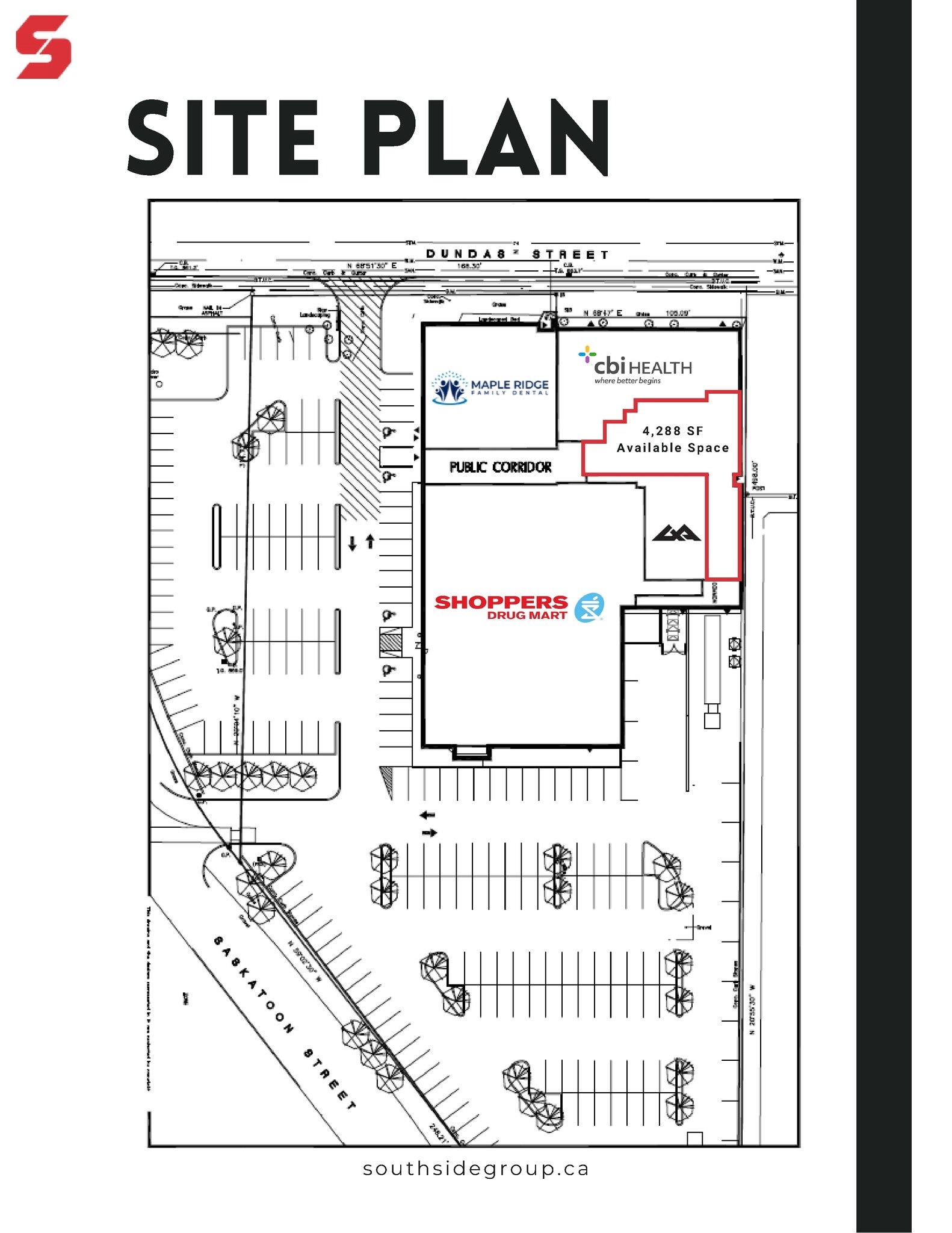 1657 Dundas St, London, ON for lease Site Plan- Image 1 of 2