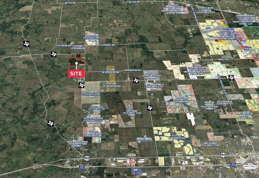 Farm to Market 362, Brookshire, TX à vendre - Aérien - Image 2 de 4