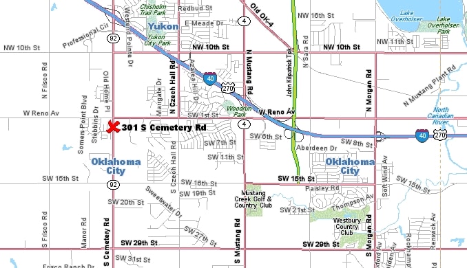 331 S Cemetery Rd, Yukon, OK for lease - Aerial - Image 2 of 6