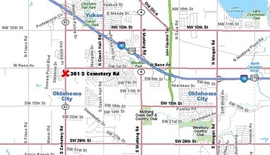 331 S Cemetery Rd, Yukon, OK - Aerial  map view - Image1