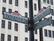 Historic Strand-Rosenberg Street Sign