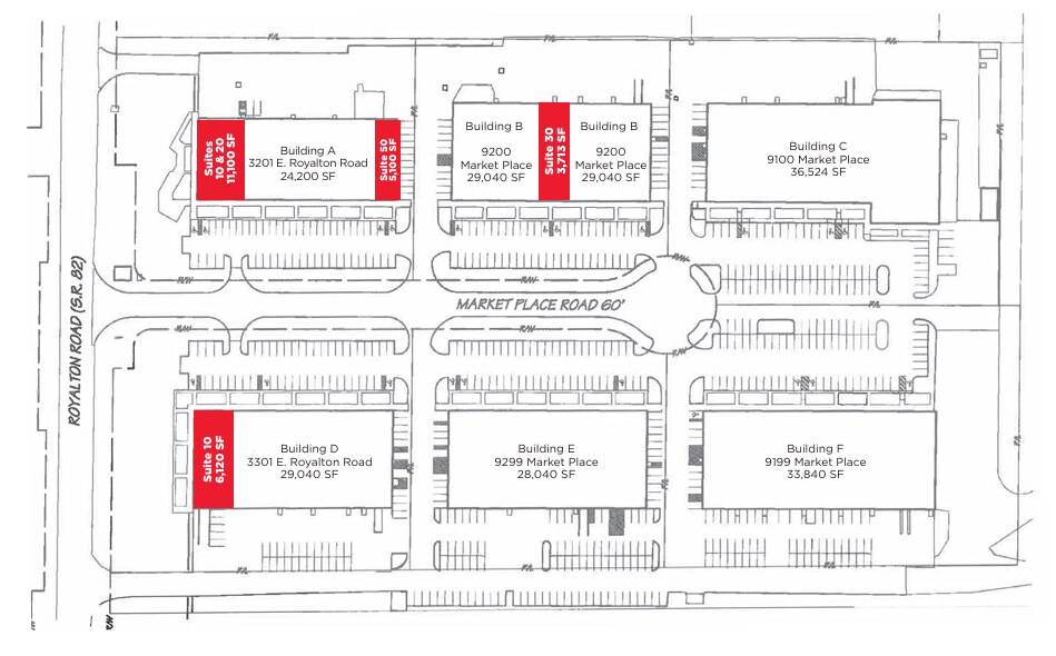 3201 E Royalton Rd, Broadview Heights, OH à louer Plan de site- Image 1 de 2