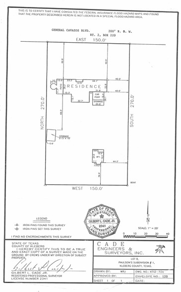 2029 General Cavazos Blvd, Kingsville, TX à louer - Plan cadastral - Image 3 de 3