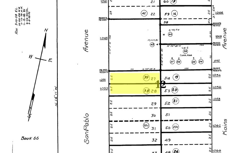 1053 San Pablo Ave, Albany, CA à louer - Plan cadastral - Image 3 de 7