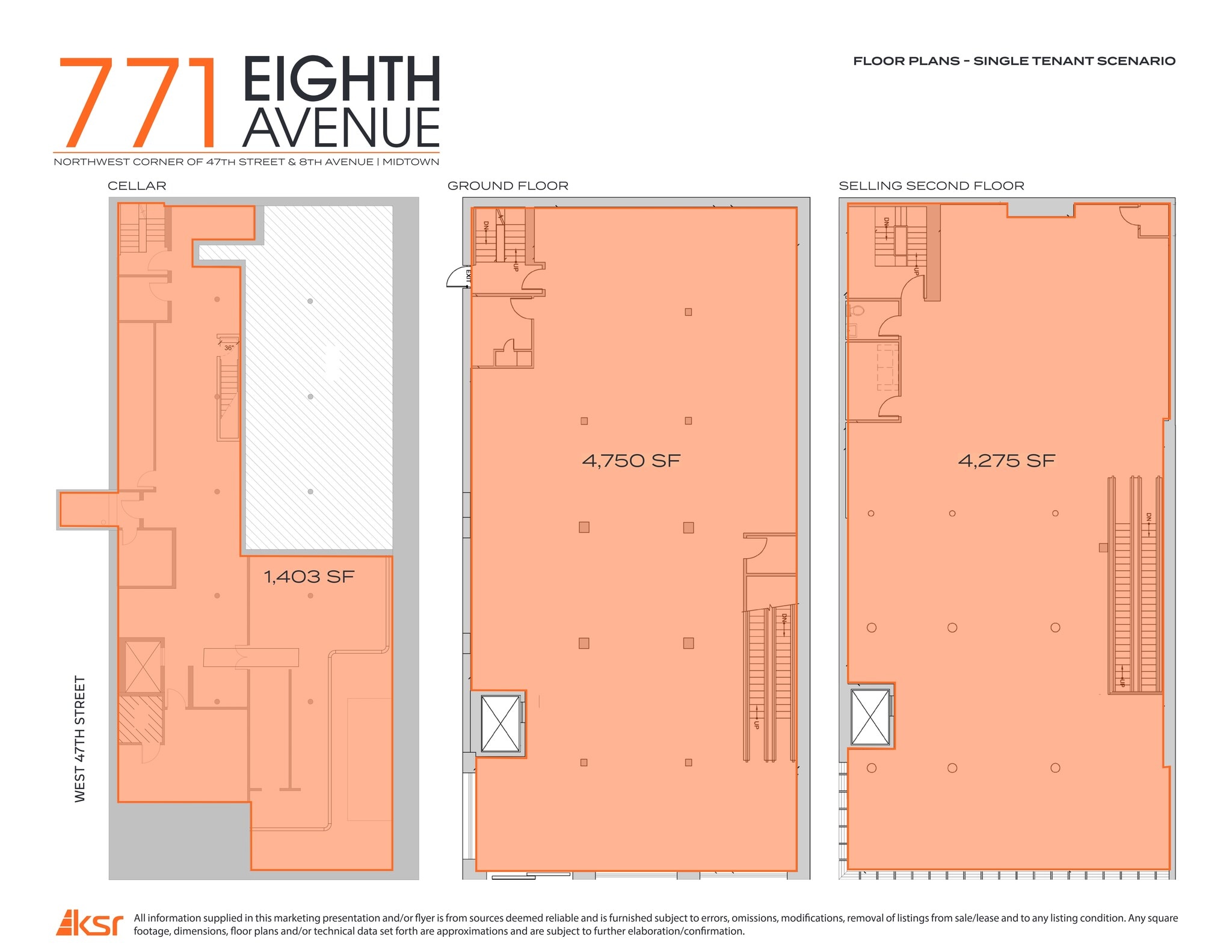 771 Eighth Ave, New York, NY à louer Plan de site- Image 1 de 2