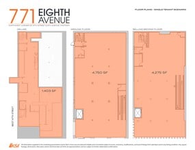 771 Eighth Ave, New York, NY à louer Plan de site- Image 1 de 2