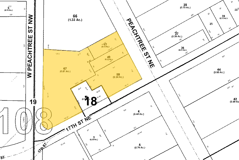 1400 Peachtree St NE, Atlanta, GA à louer - Plan cadastral - Image 2 de 5