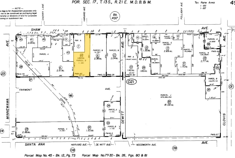 220 Shaw Ave, Clovis, CA à vendre - Plan cadastral - Image 2 de 8