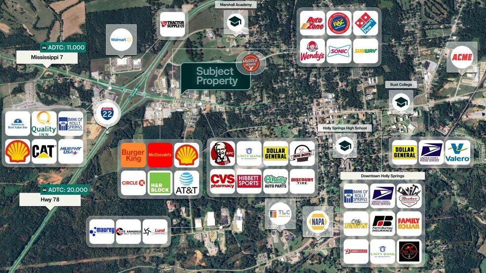 660 Highway 7 S, Holly Springs, MS à vendre - Photo du bâtiment - Image 2 de 2
