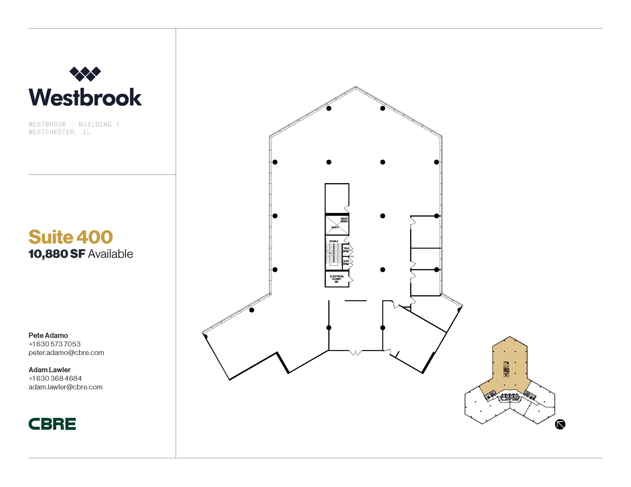 1 Westbrook Corporate Ctr, Westchester, IL for lease Floor Plan- Image 1 of 1