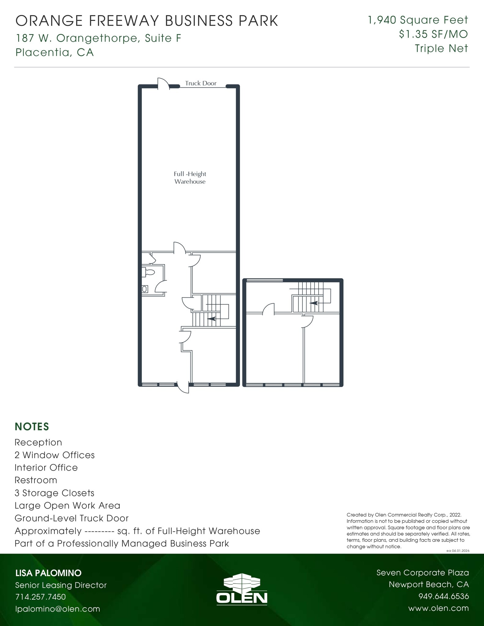 187 W Orangethorpe Ave, Placentia, CA for lease Floor Plan- Image 1 of 1