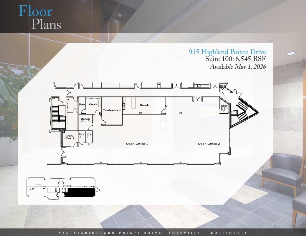 925 Highland Pointe Dr, Roseville, CA for lease Floor Plan- Image 1 of 1