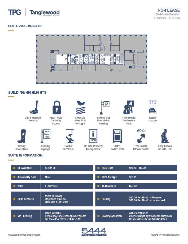 5444 Westheimer Rd, Houston, TX for lease Floor Plan- Image 1 of 1