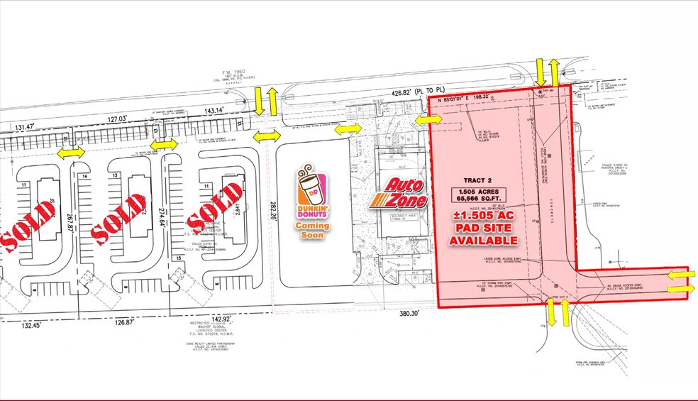 FM 1960 & Kenswick Rd, Humble, TX à louer - Plan de site - Image 3 de 4