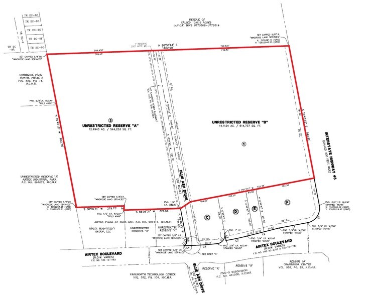 W Airtex & Interstate 45, Houston, TX for lease - Plat Map - Image 2 of 4
