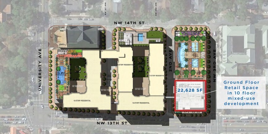 1404 W University Ave, Gainesville, FL for lease - Site Plan - Image 3 of 4