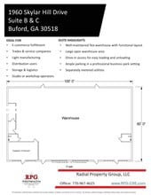 1960 Skylar Hill Dr, Buford, GA à louer Plan d’étage- Image 2 de 3