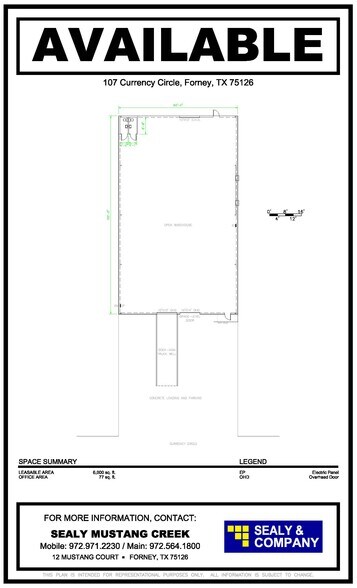 12087 Currency Cir, Forney, TX for lease - Floor Plan - Image 2 of 3