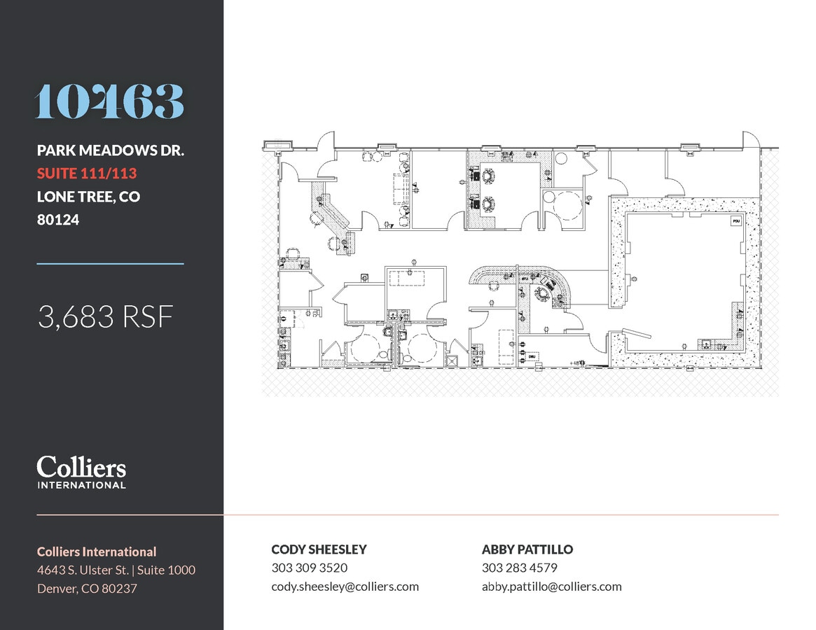 10463 Park Meadows Dr, Littleton, CO 80124 - Unit 111/113 -  - Floor Plan - Image 1 of 1