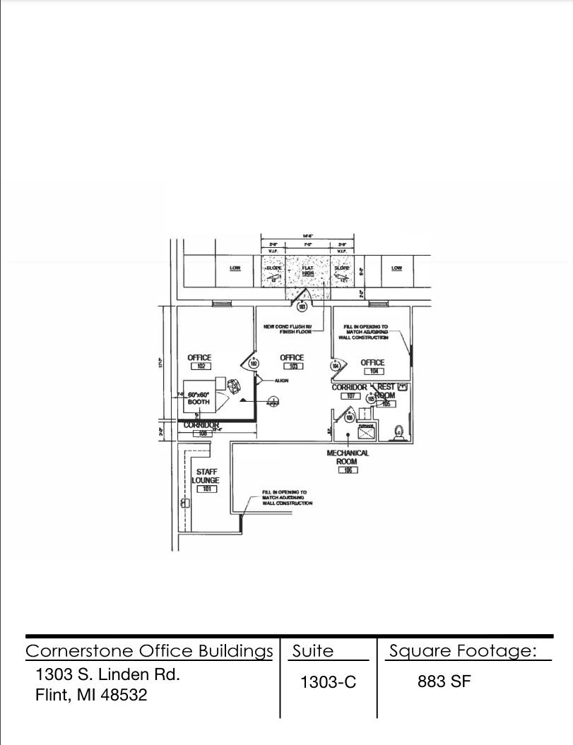 1295 S Linden Rd, Flint, MI à louer Plan d  tage- Image 1 de 1