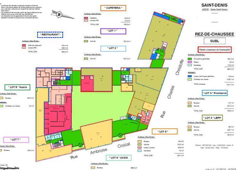 Bureau dans Saint-Denis à louer - Plan de site - Image 2 de 4