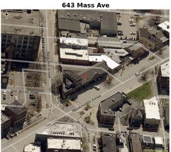 643 Massachusetts Ave, Indianapolis, IN - AERIAL  map view