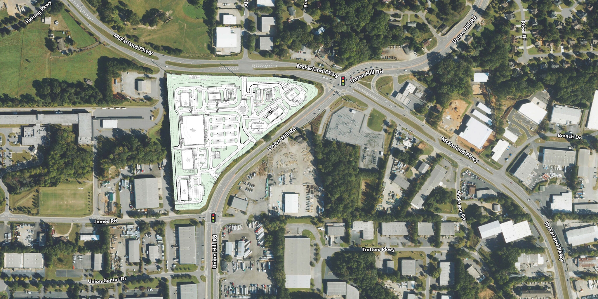 McFarland Parkway & Union Hill Road, Alpharetta, GA for lease Aerial- Image 1 of 2
