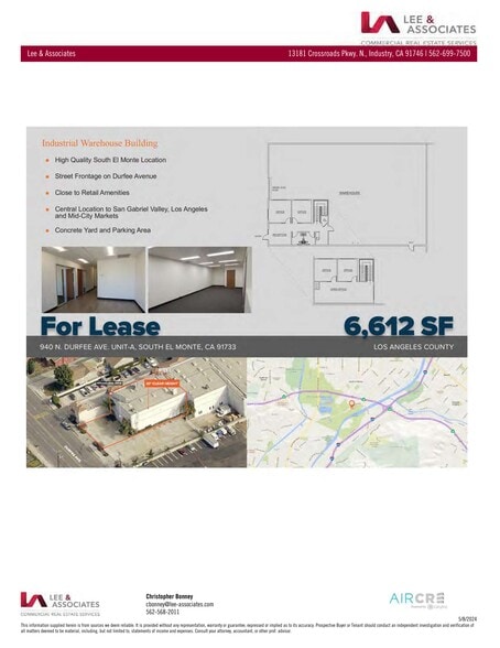 940 N Durfee Ave, South El Monte, CA à louer - Plan de site - Image 2 de 4