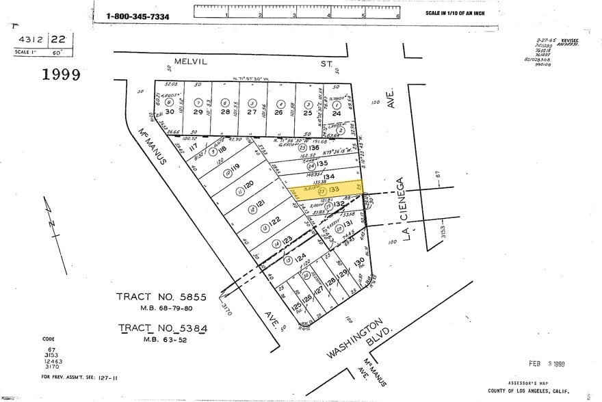 3219 La Cienega Ave, Los Angeles, CA for lease - Plat Map - Image 2 of 11