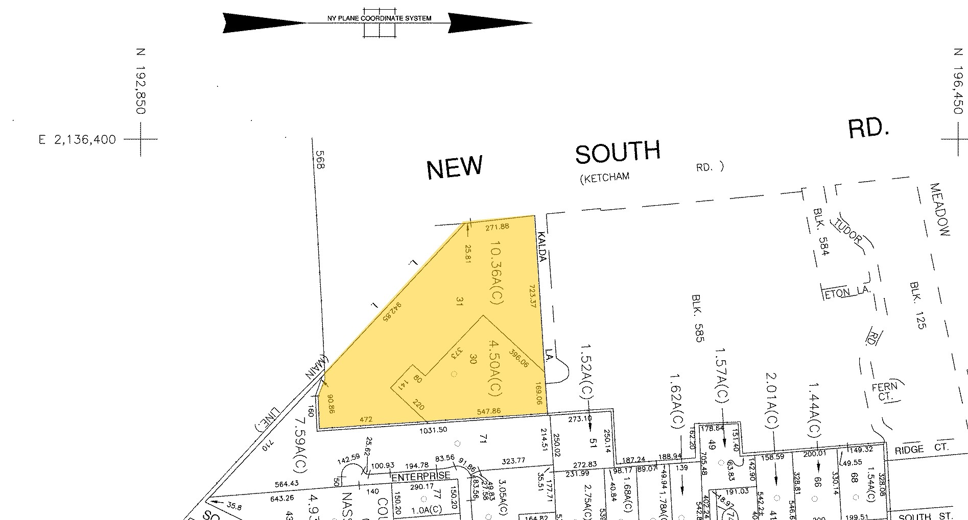 125 New South Rd, Hicksville, NY à vendre Plan cadastral- Image 1 de 1