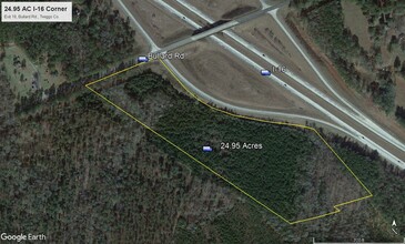 Bullard Road, Dry Branch, GA - aerial  map view