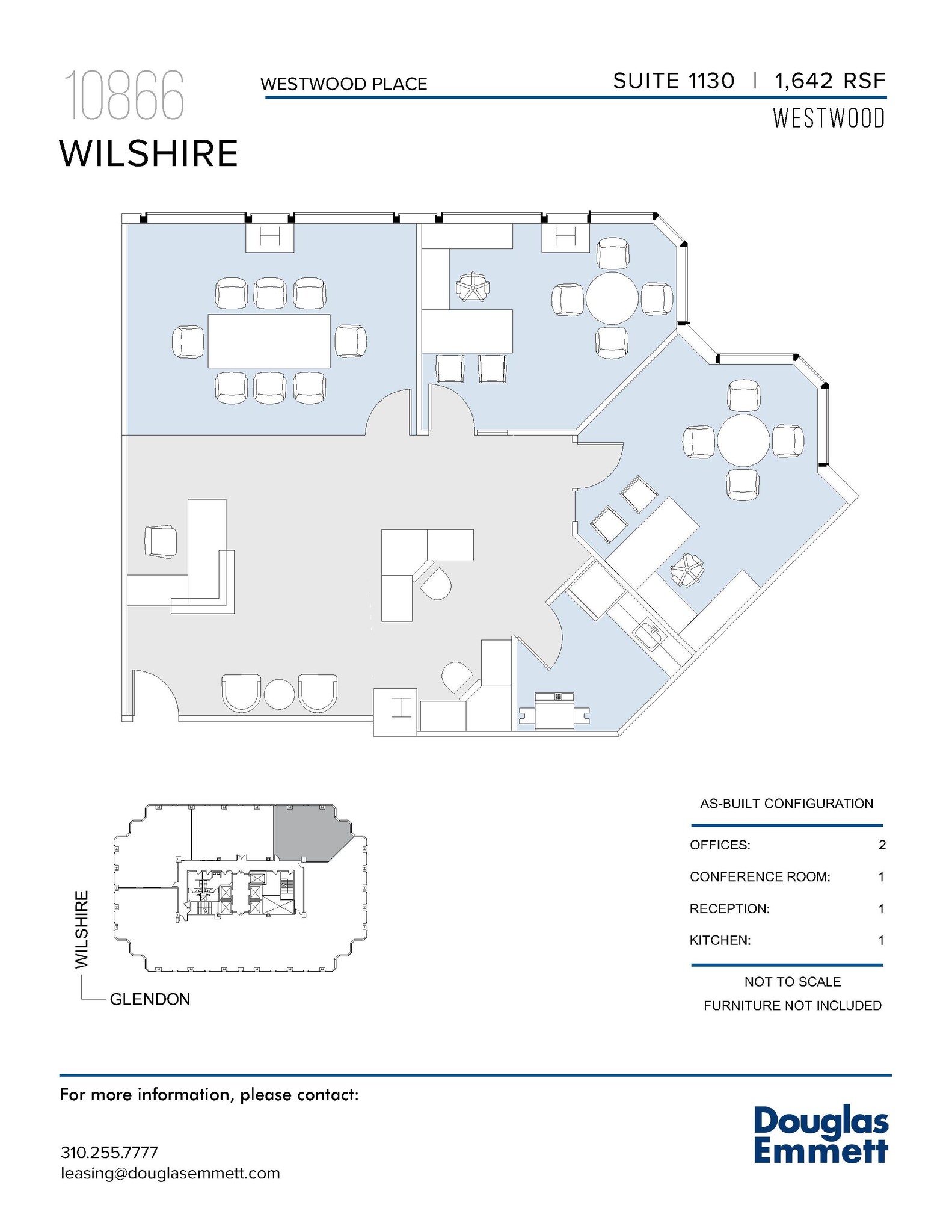 10866 Wilshire Blvd, Los Angeles, CA à louer Plan d’étage- Image 1 de 1